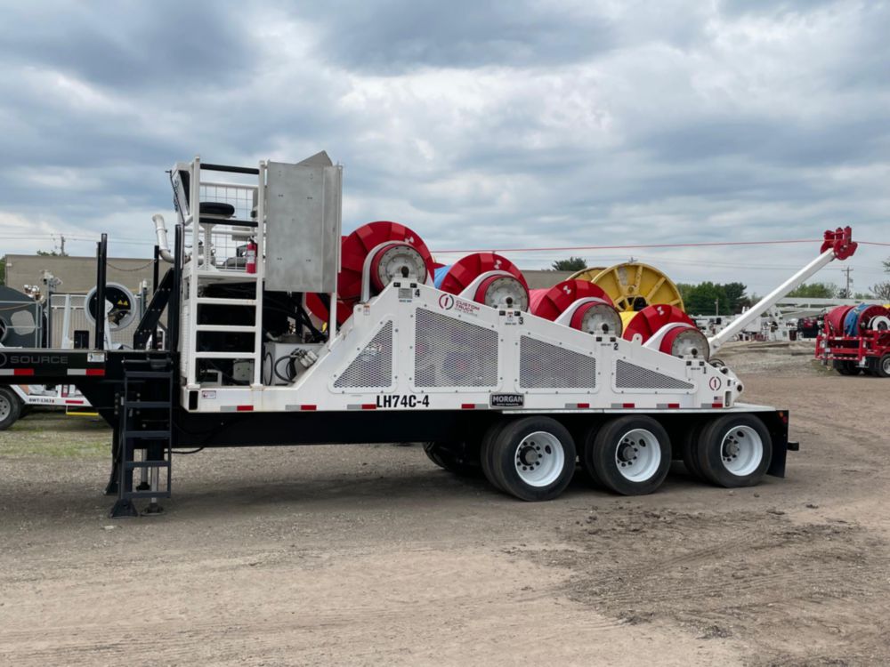 6,000 lbs 25,000 ft of 1/2" rope Four Drum Puller