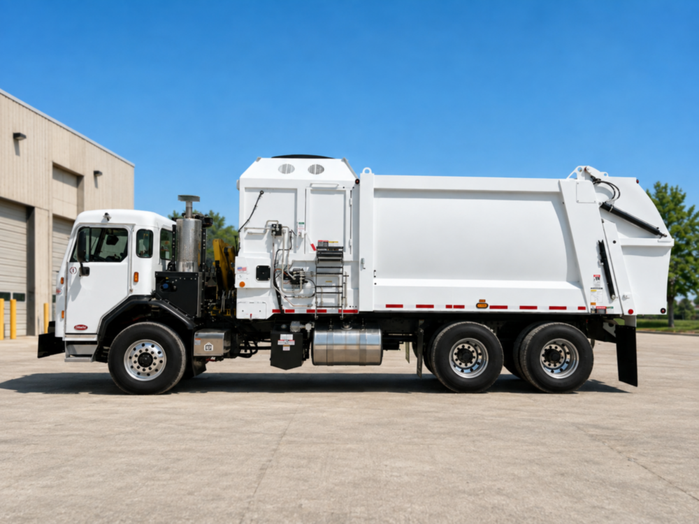 2025 Peterbilt 520 6x4 HEIL 28-Yard PYTHON Automated Side Loader Truck
