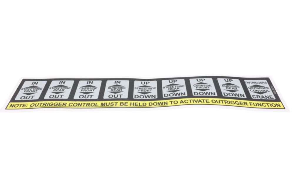 PLACARD,O/R CONTROLS 7600
