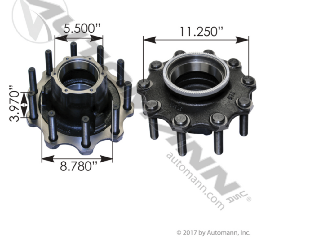 Automann Outboard Mount Hub Assembly