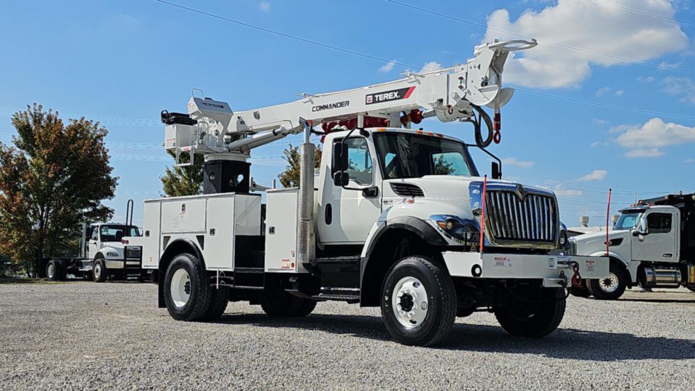 2021 International HV507 4x4 Terex C4047 Digger Derrick