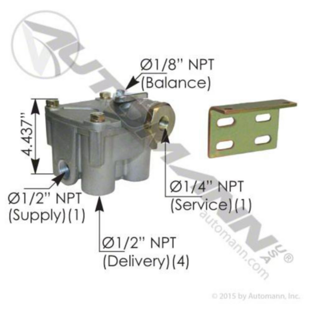Automann R14V Type Relay Valve 4PSI