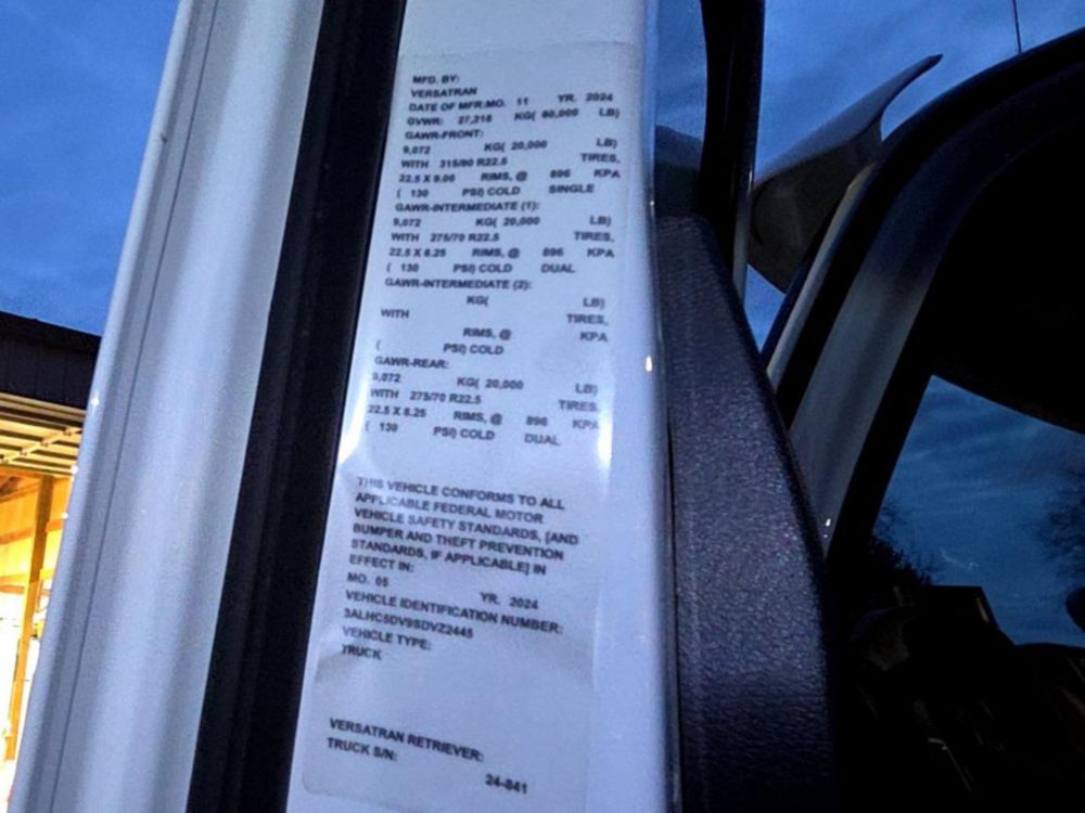 2025 Freightliner M-112 Versatran 15 Ton Retriever Flat Bed Truck