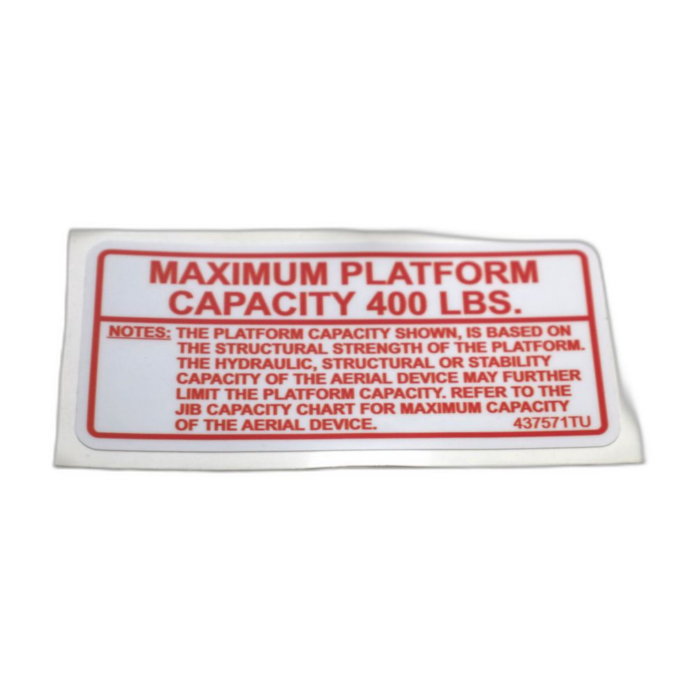 DECAL PLATFORM 400LBS