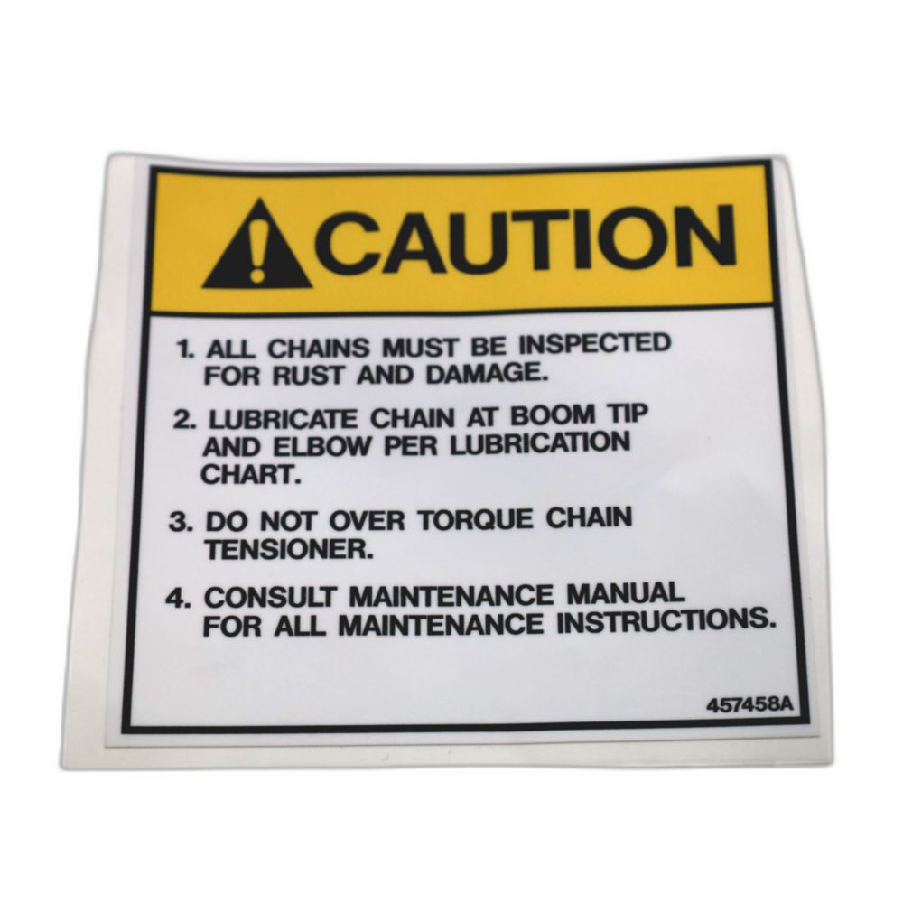 DECAL CAUTION CHAIN MAINT