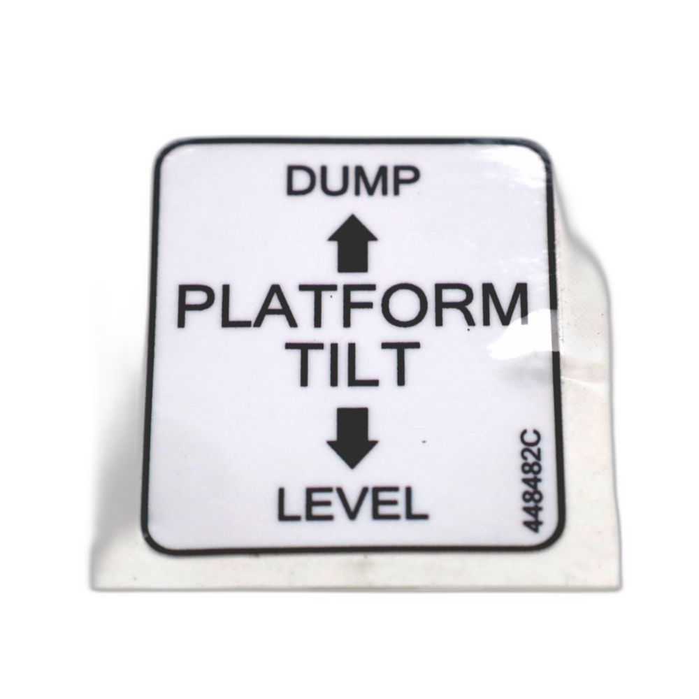 DECAL FP UCV PLATFORM TILT