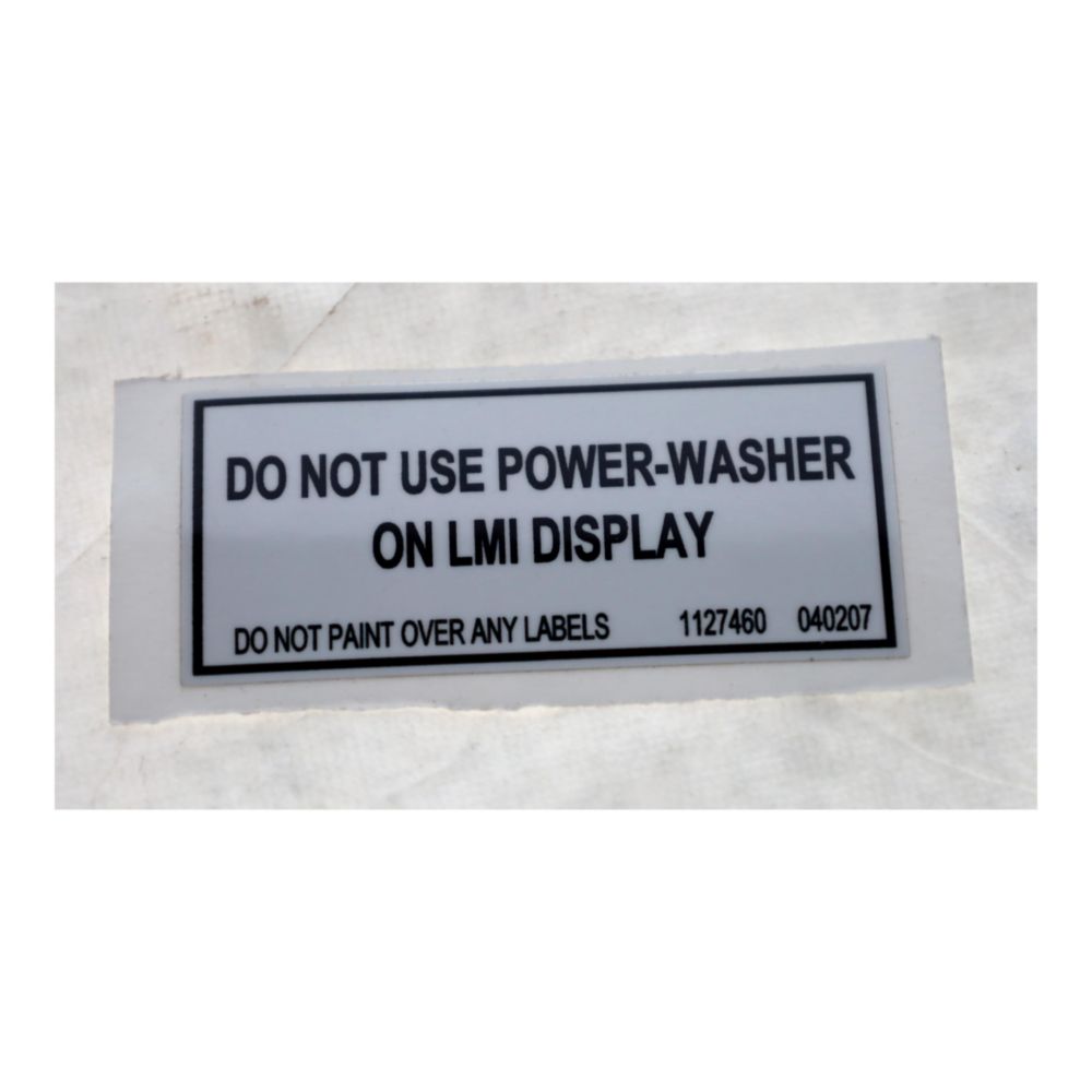 LABEL-DO NOT POWER WASH