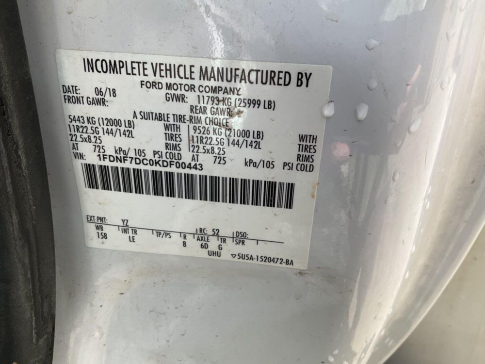 2019 Ford F-750 Powerstroke Versalift VTP-40NE Cable Placer Truck