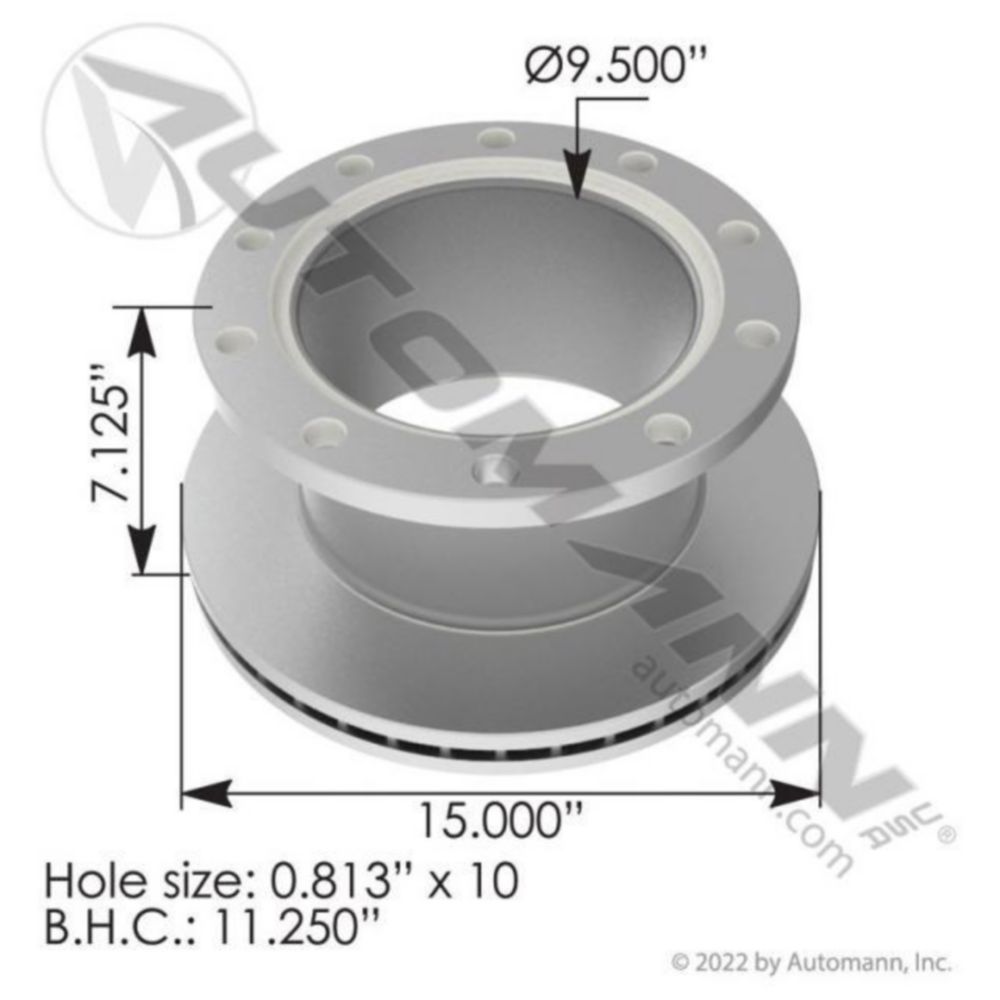 Automann Hydraulic Disc Rotor 15.000in