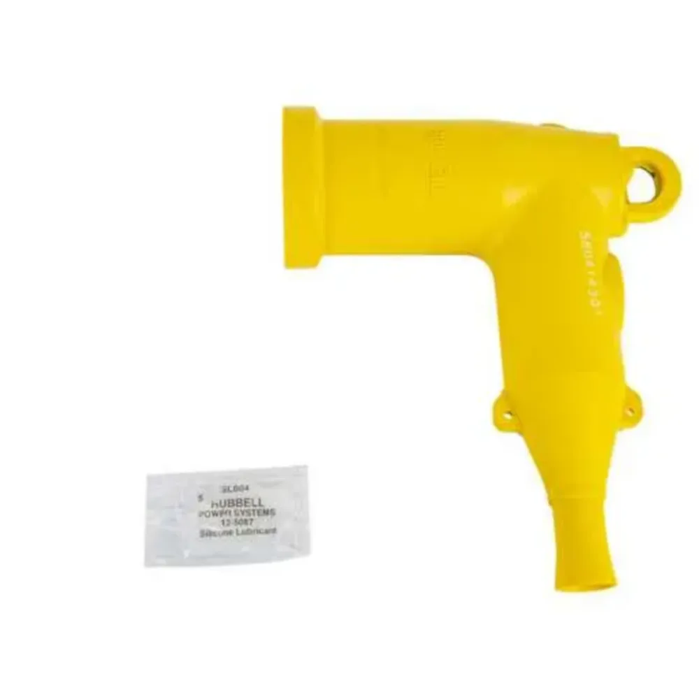CHANCE® Grounding Elbow Housing, Yellow, 15kV
