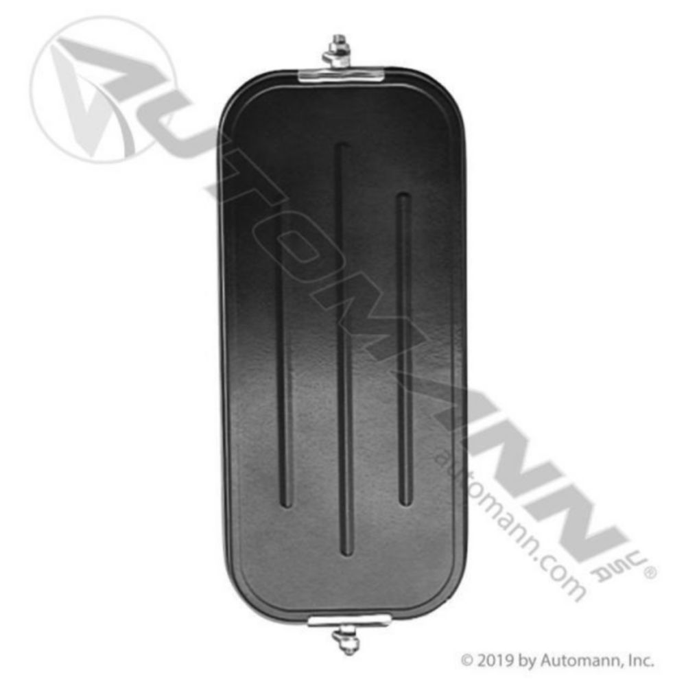Automann Rib Back WC Mirror Steel 7in X 16in Blac