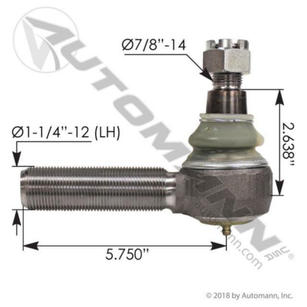 Automann Tie Rod End Left Hand Threaded