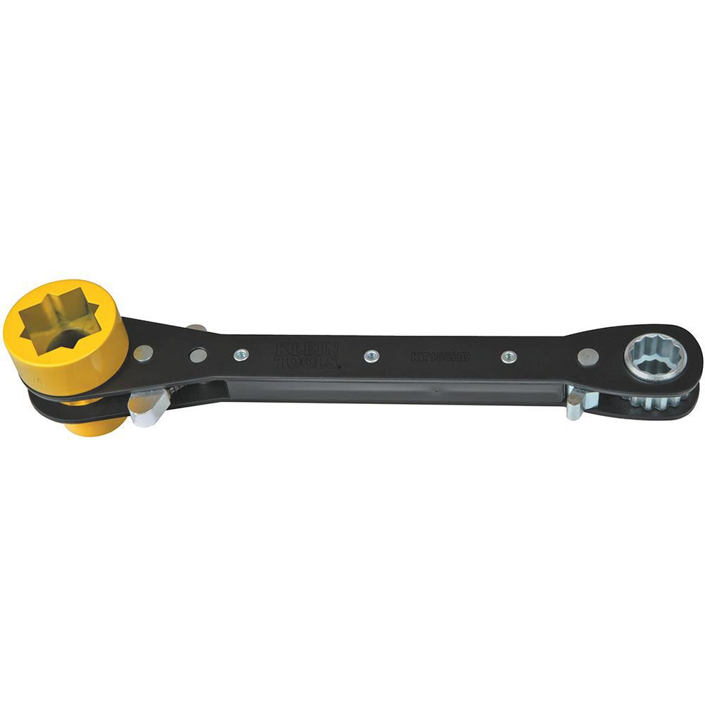 Klein Tools Lineman's Ratcheting 5in1 Wrench, Heavy Duty