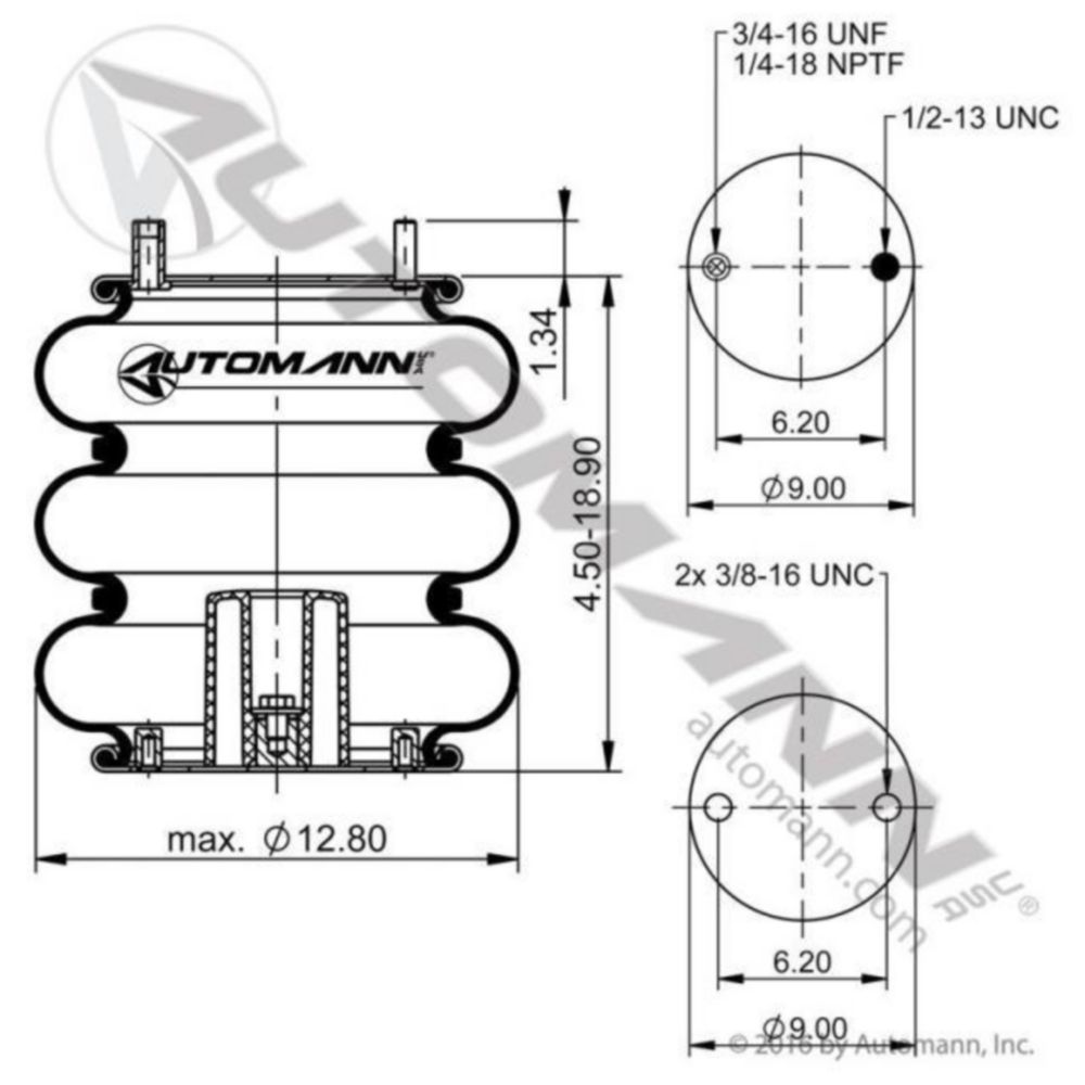 Phoenix Air Spring Triple Convoluted