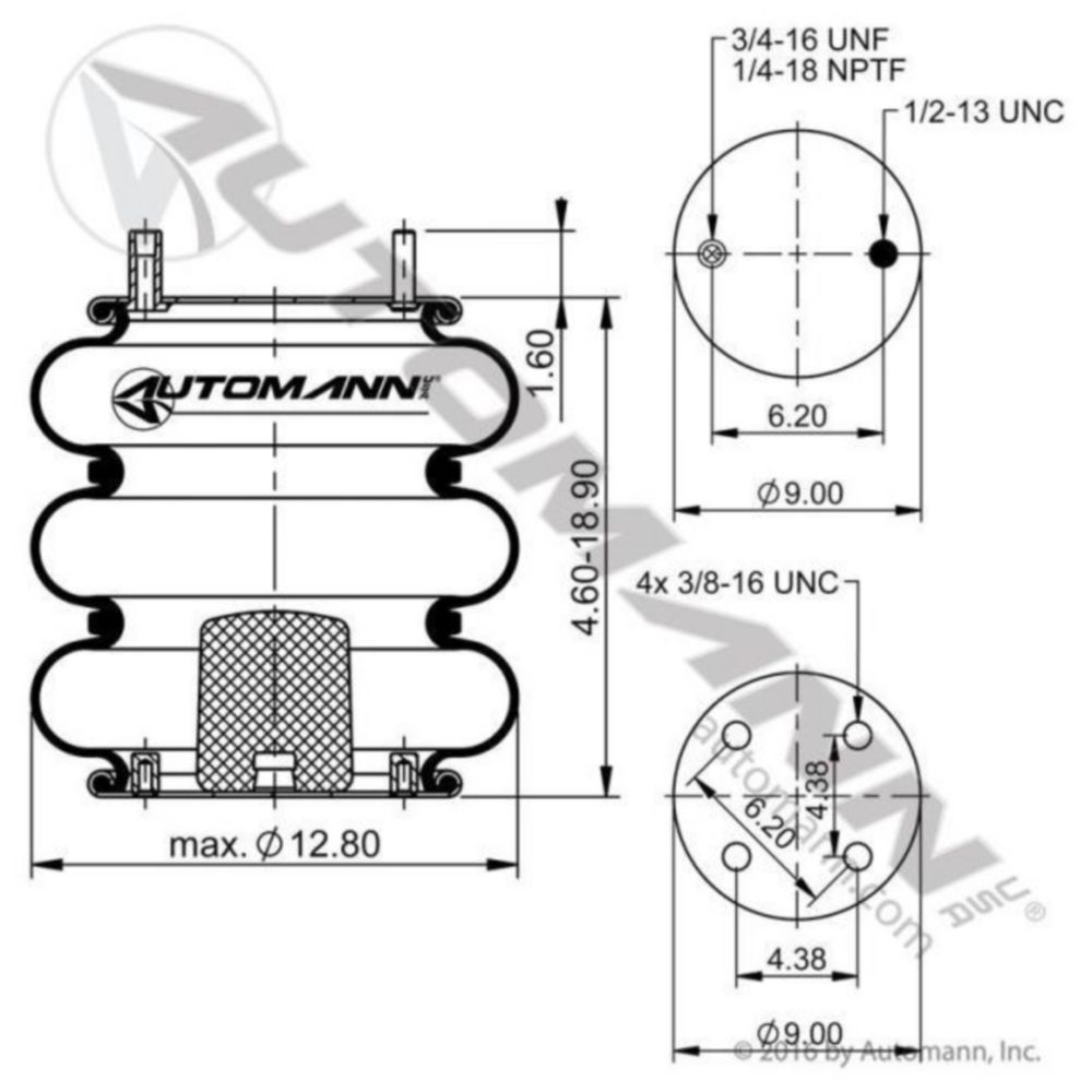 Automann Air Spring Triple Convoluted