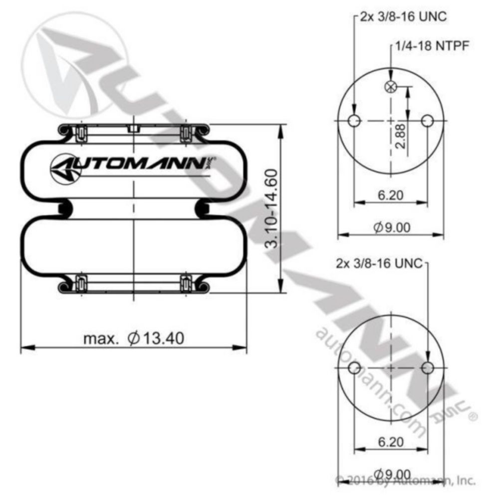 Phoenix Air Spring Double Convoluted