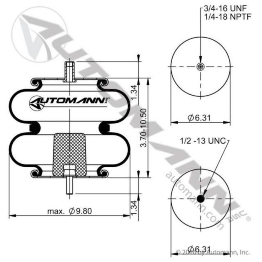 Phoenix Air Spring Double Convoluted