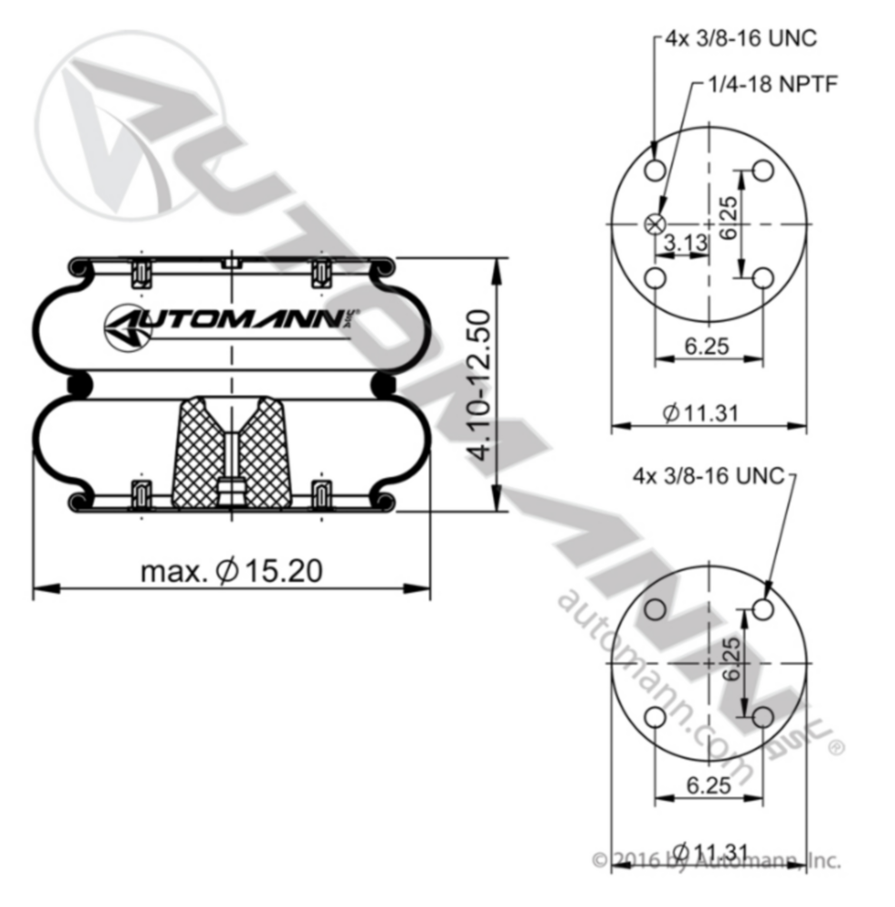 Automann Air Spring Double Convoluted