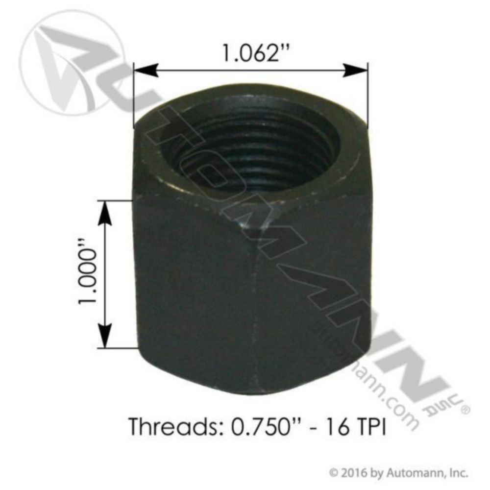 Automann Deep Nut 3/4in-16 X 1-1/16in WAF GR8