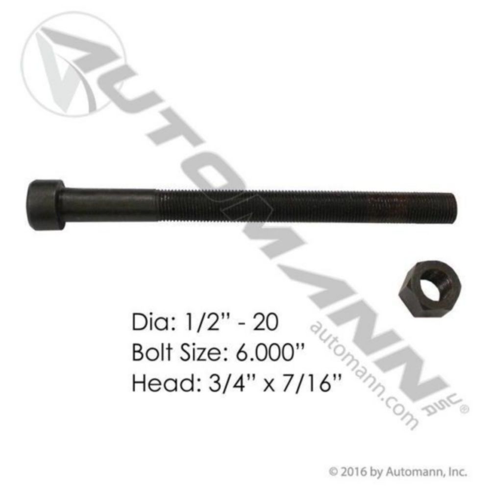 Automann Center Bolt 1/2in X 6in