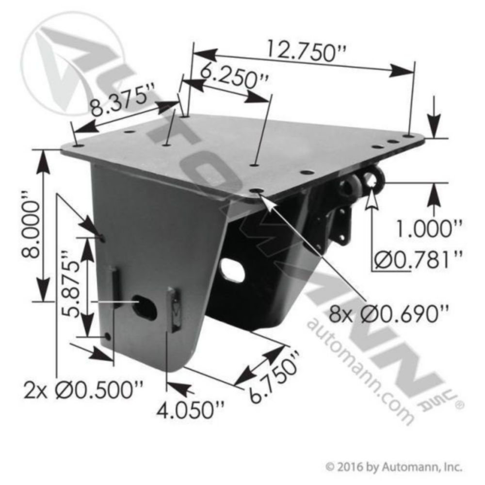 Automann Frame Bracket LH Quick ALGN Hendrickson