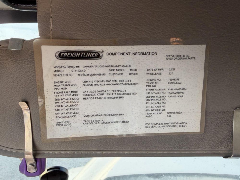 2022 Freightliner 114SD Load King EXD16.0543-16HLI Dump Truck