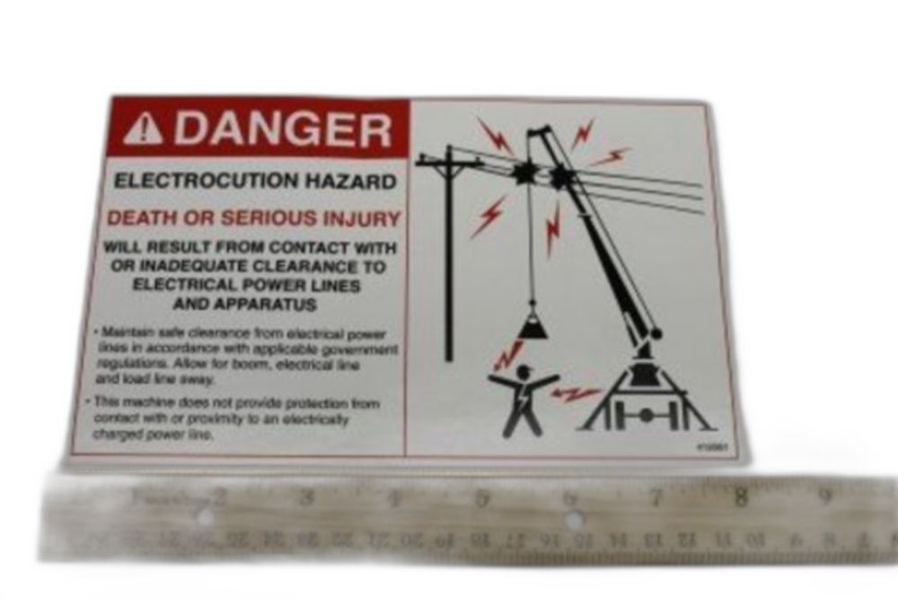 DECAL DANGER INADEQUATE CLEARA