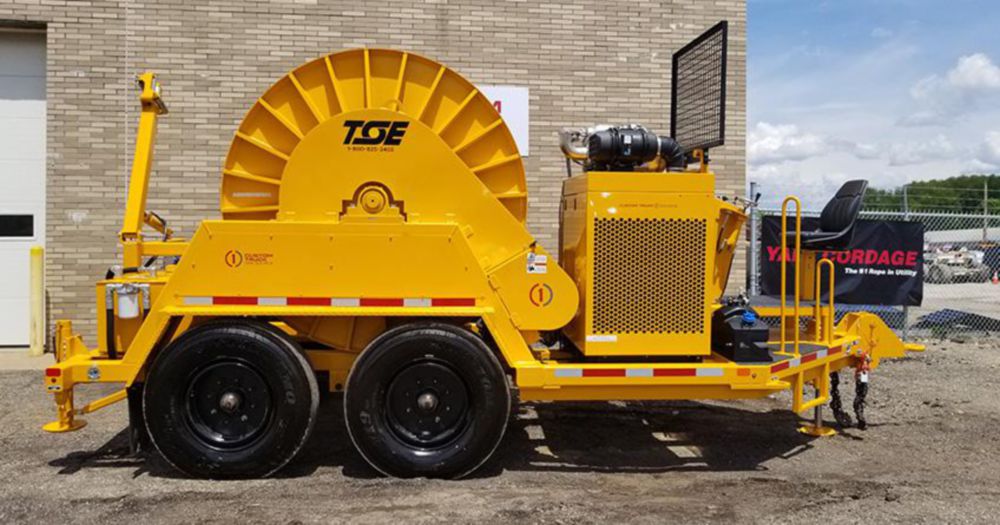 10,000 lbs 25,000 ft of 5/8 in rope Single Drum Puller