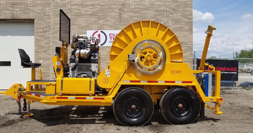 10,000 lbs 25,000 ft of 5/8 in rope Single Drum Puller