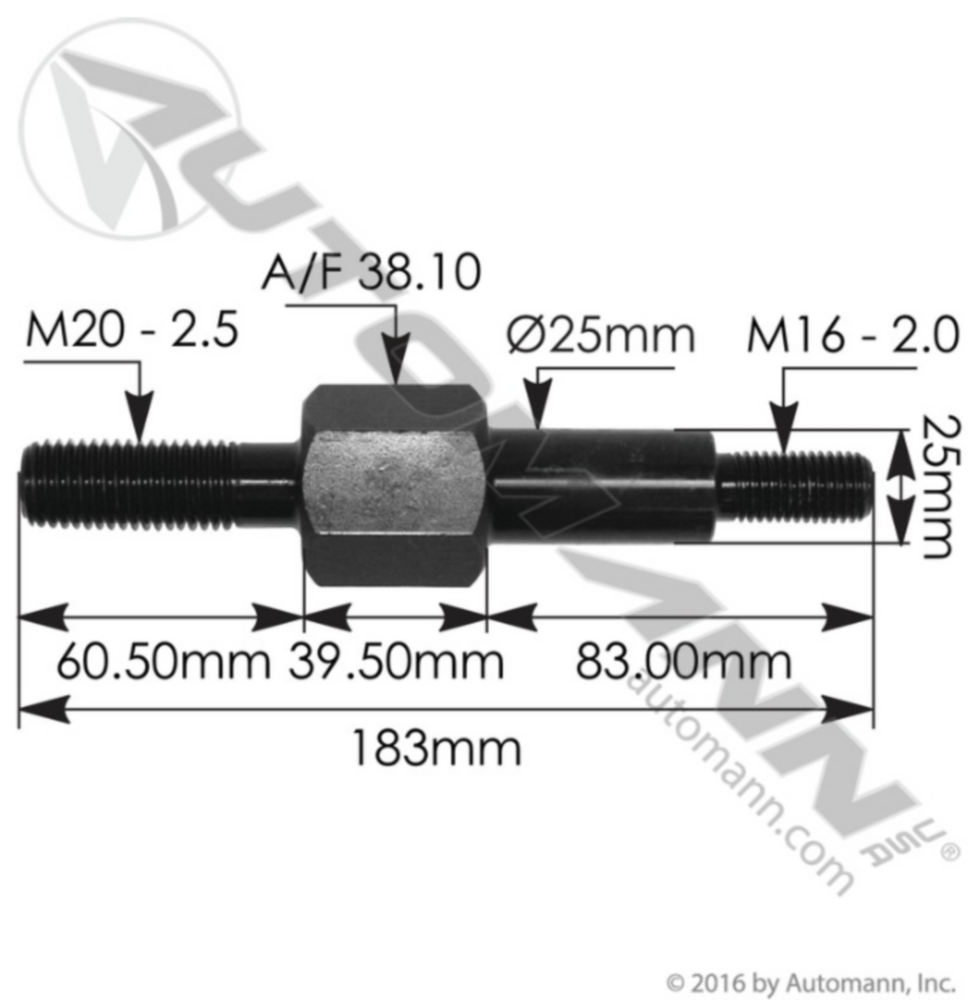Automann Shock Bracket Stud Kenworth