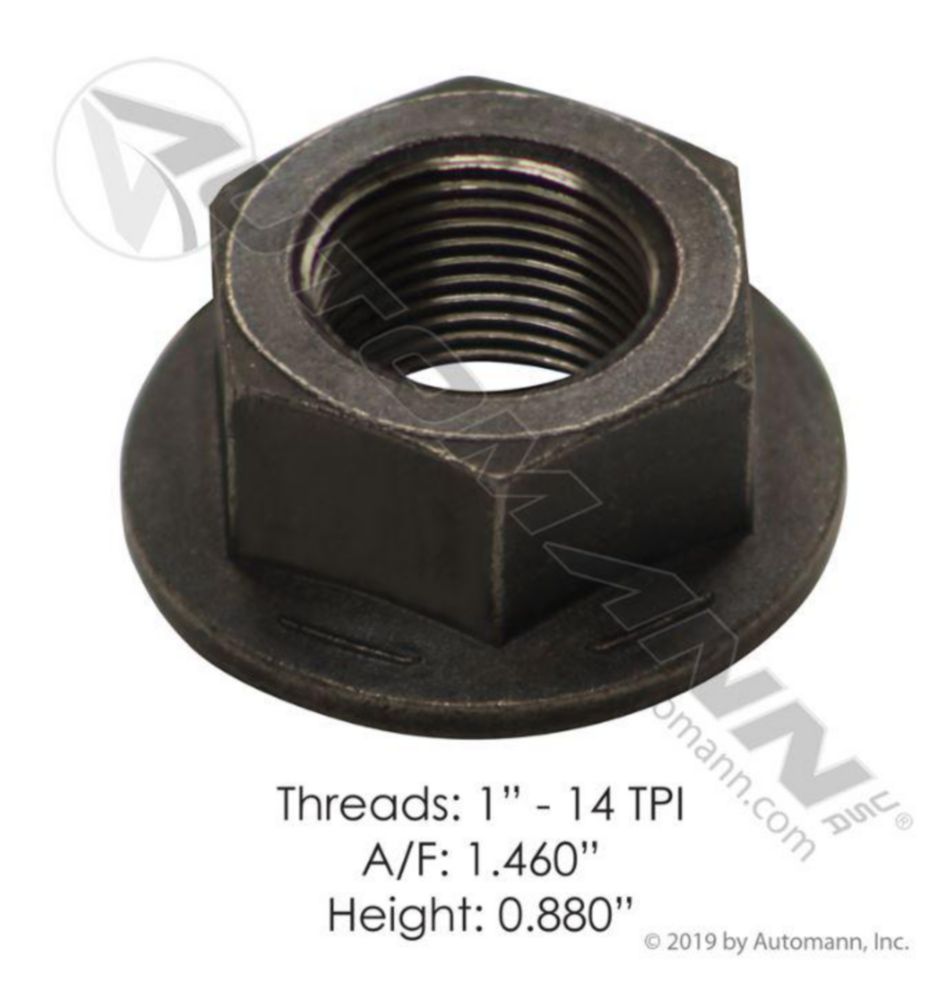 Automann Flanged Lock Nut 1in-14