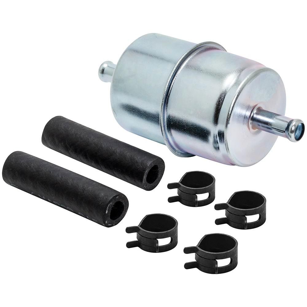 Baldwin In-Line Fuel Filter with Clamps and Hoses
