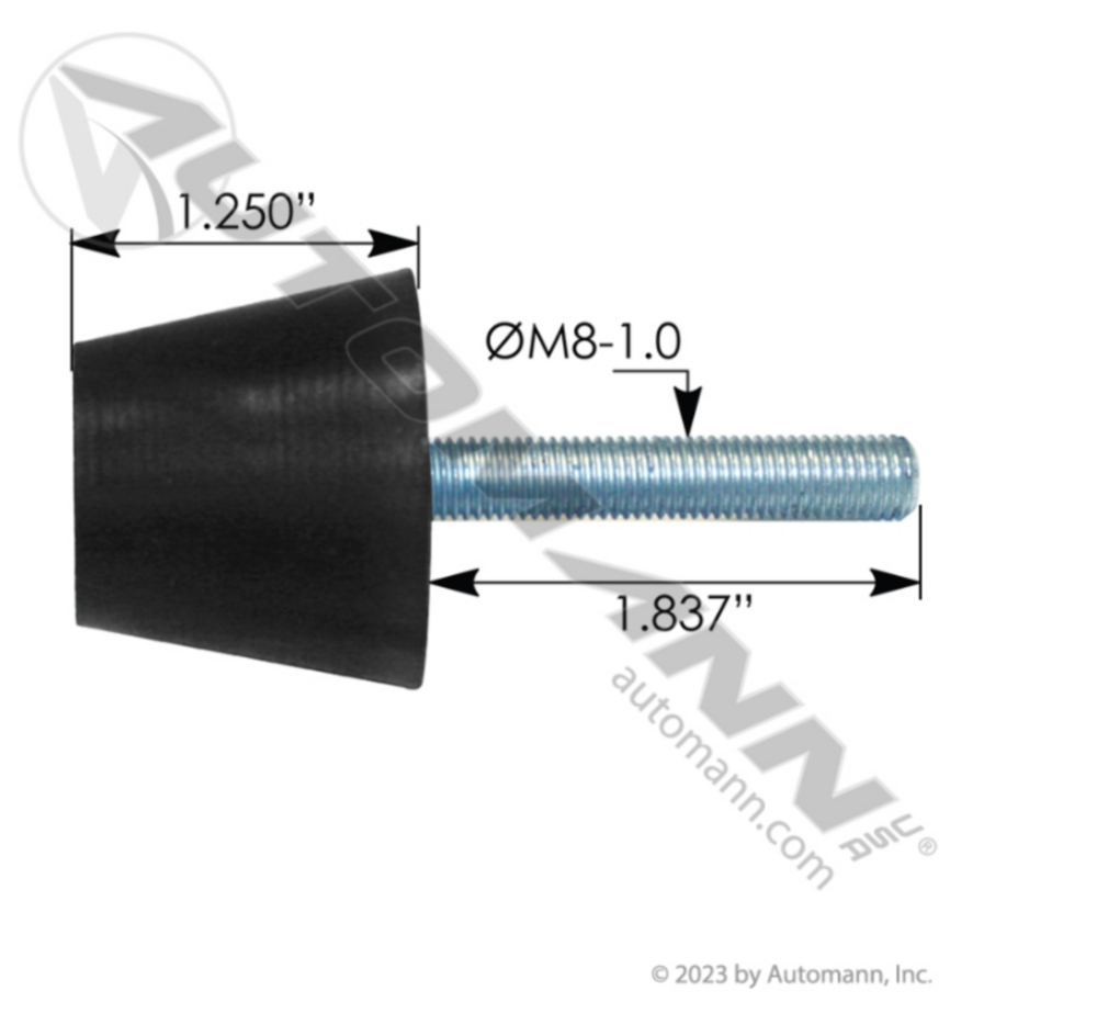 Automann Hood Mount Bushing Kenworth