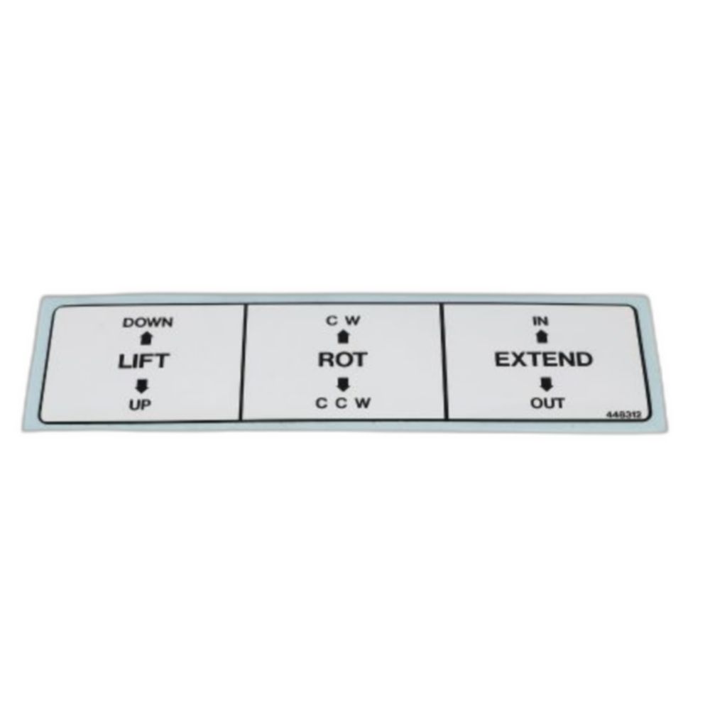 DECAL,UCV BOOM FUNCTIONS