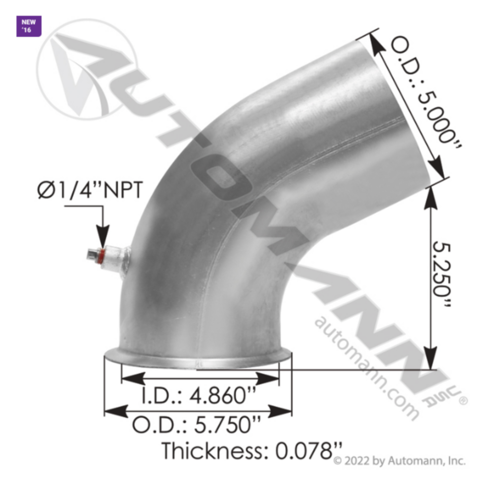Automann Exhaust Pipe ALZ Peterbilt