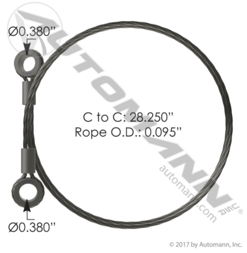 Automann Hood Cable Peterbilt