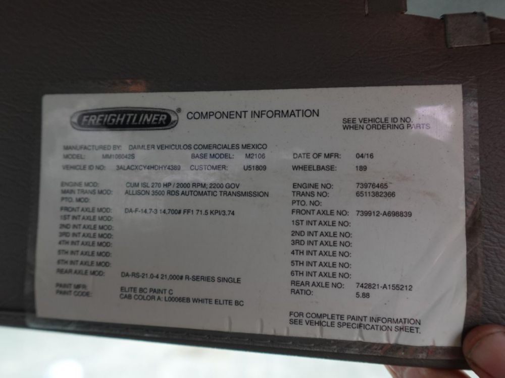 2017 Freightliner M2 Terex HRX-55 Material Handler Bucket Truck