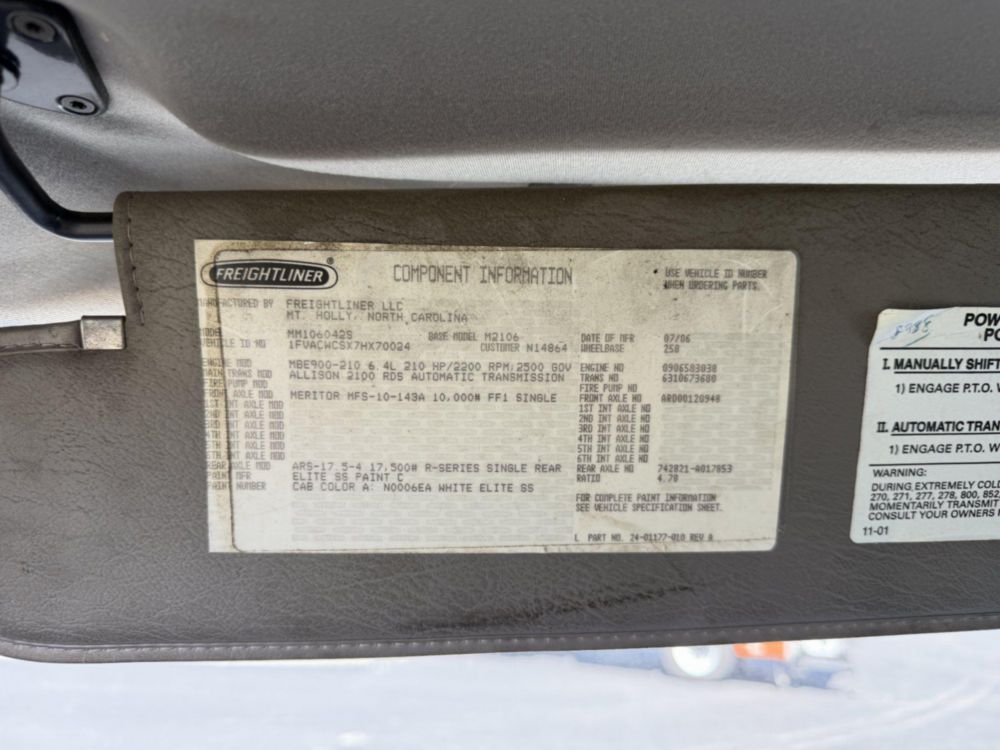 2007 Freightliner M2 Under CDL Box Truck