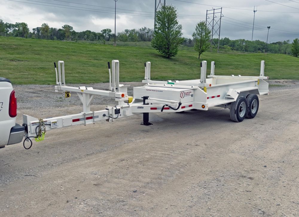 14,500 lbs 40' (Extended) Material Box Pole Trailer