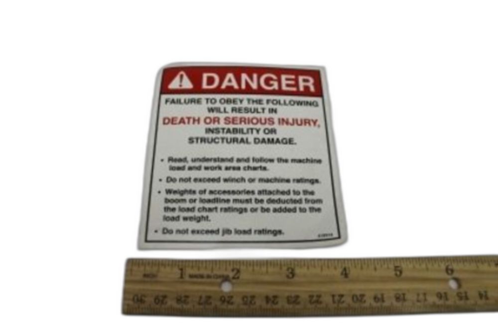 DECAL DANGER INSTABILITY