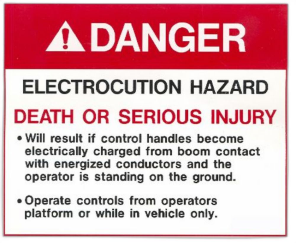 DECAL ELECTROCUTION HAZARD