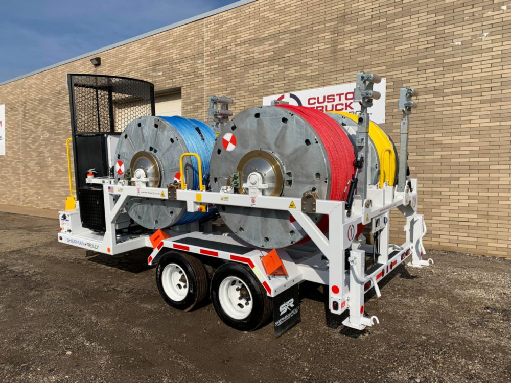 4,000 lbs 16,500 ft of 5/8" rope Four Drum Puller