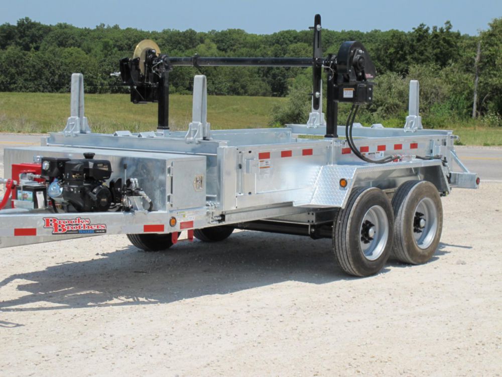 12,500 lbs 40' (Extended) Material Box Pole Trailer