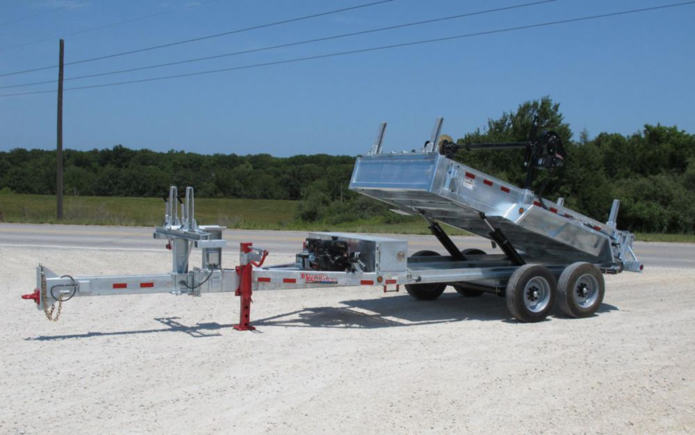 12,500 lbs 40' (Extended) Material Box Pole Trailer