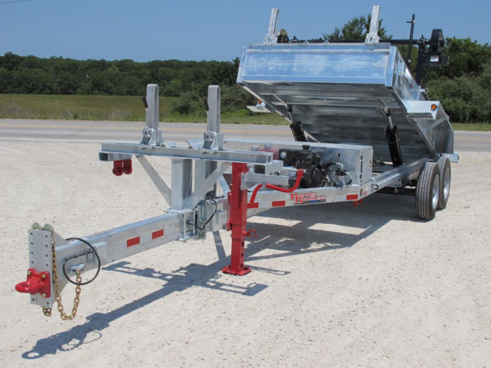 12,500 lbs 40' (Extended) Material Box Pole Trailer