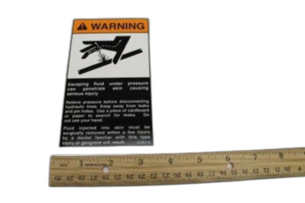 DECAL, WARNING, OIL LEAKAGE
