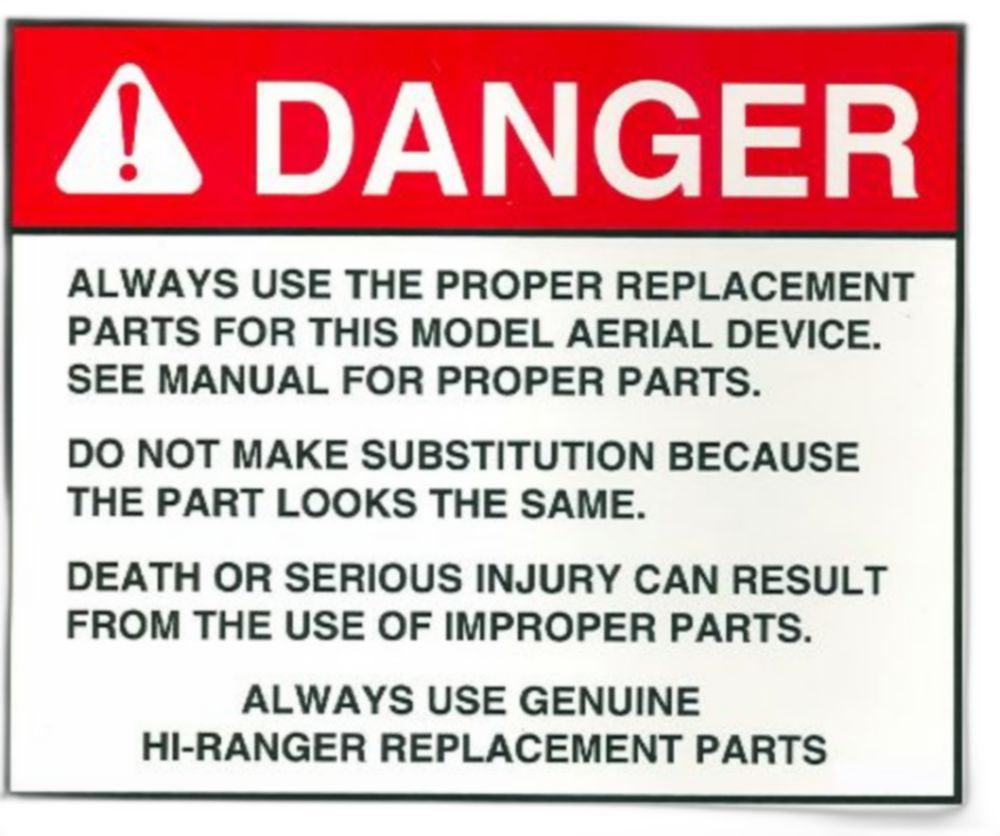 DECAL DANGER-GENUPTSB D/L