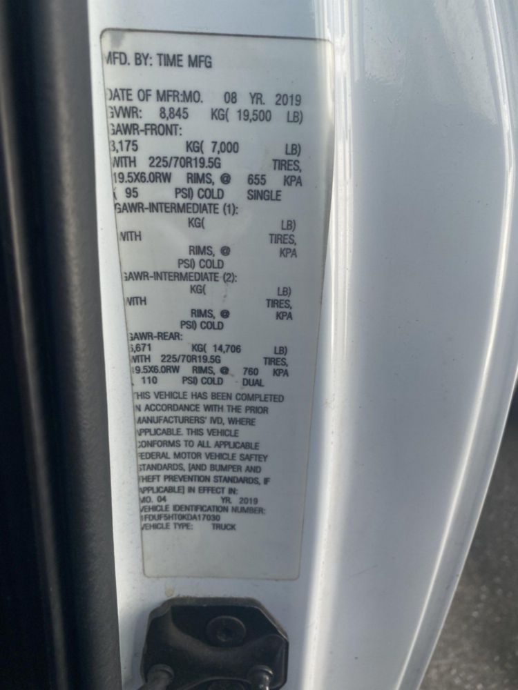 2019 Ford F550 4x4 Versalift VST-47-MHI Bucket Truck