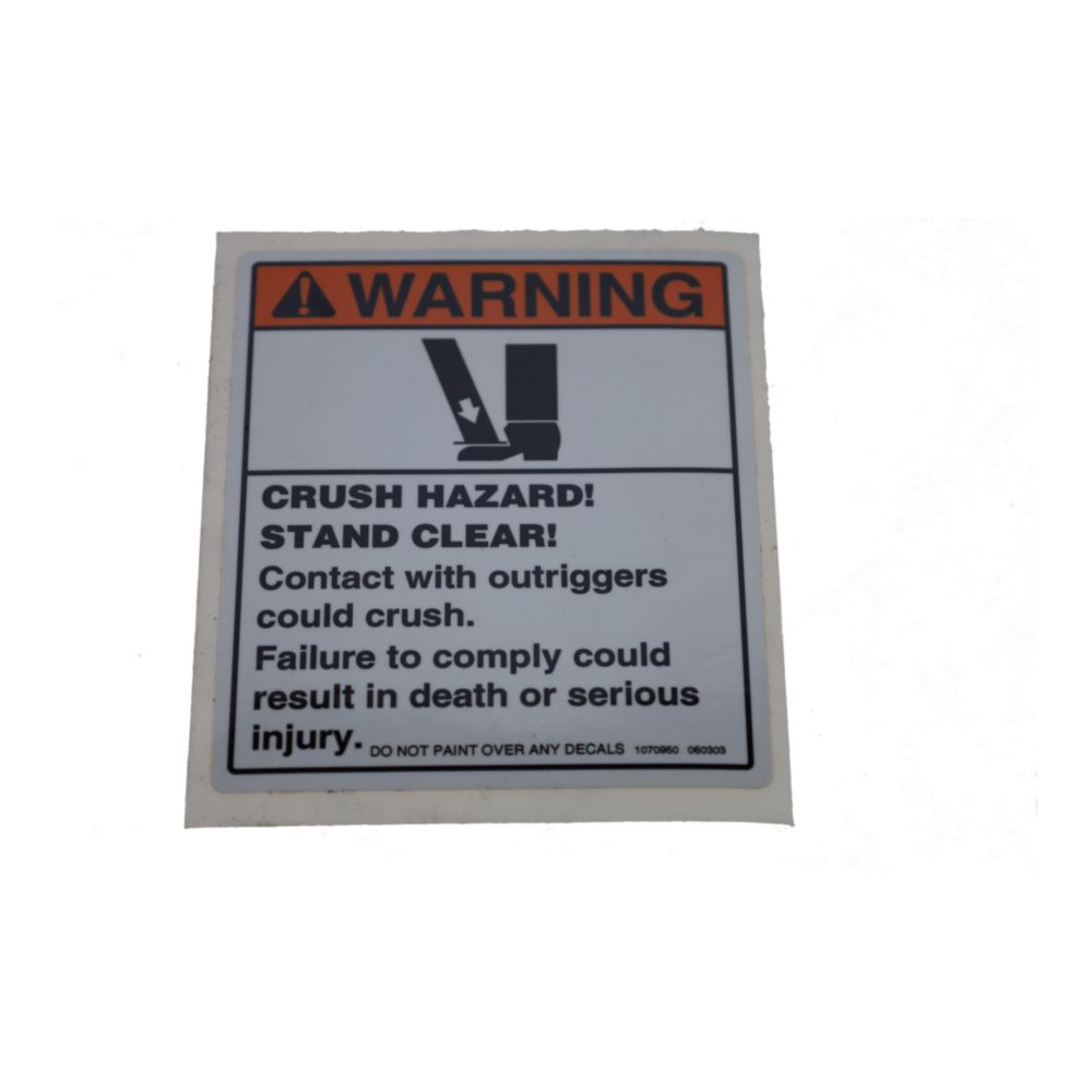 DECAL-WIRING CRUSH HAZARD