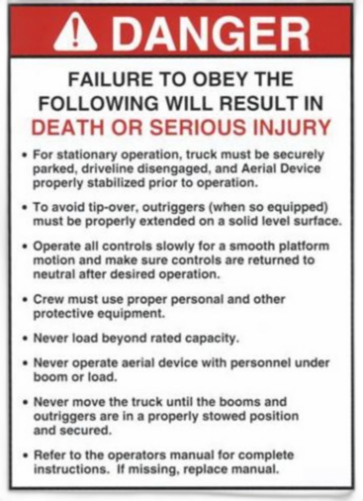 DECAL, FAILURE TO OBEY